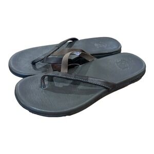 Timberland Genuine Leather Flip Flop Sandals Brown Slip On 7M Thong Gorpcore‎